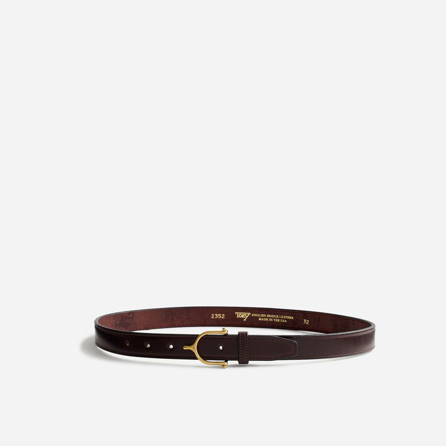 mens madewell tory cuir Éperon ceinture marron