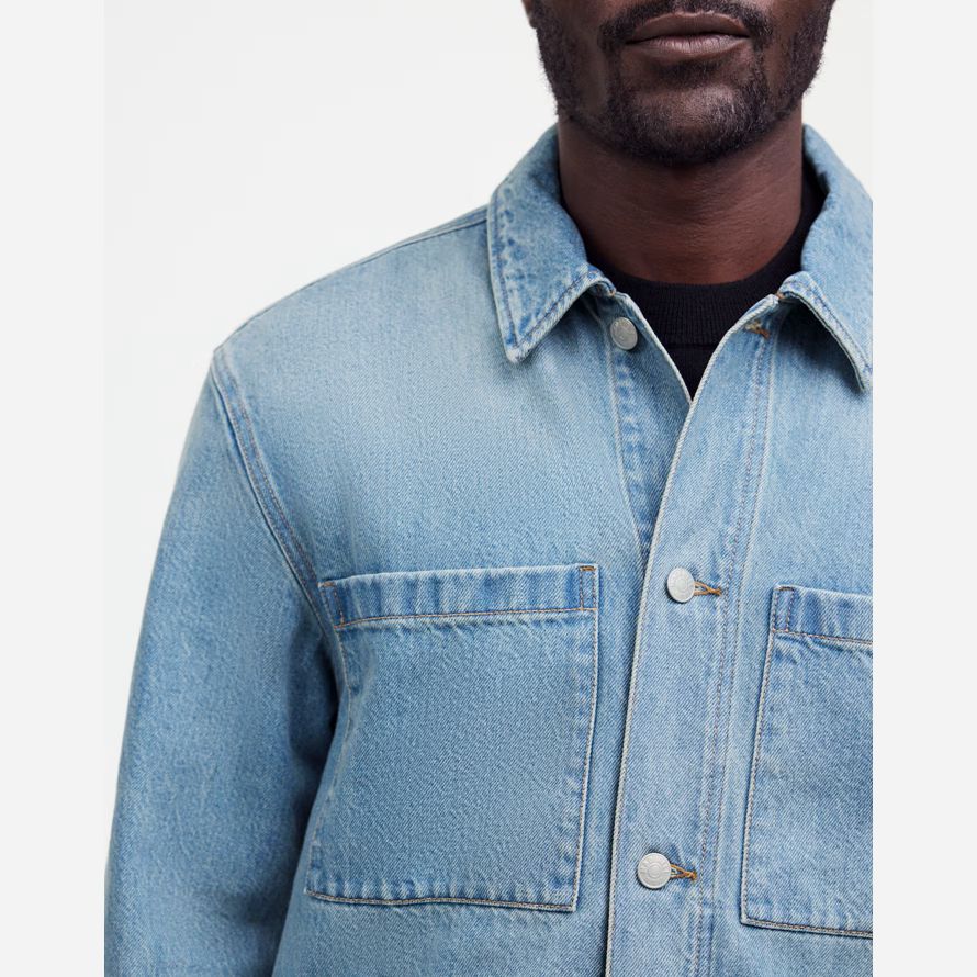madewell shirt mens denim jacket bleu
