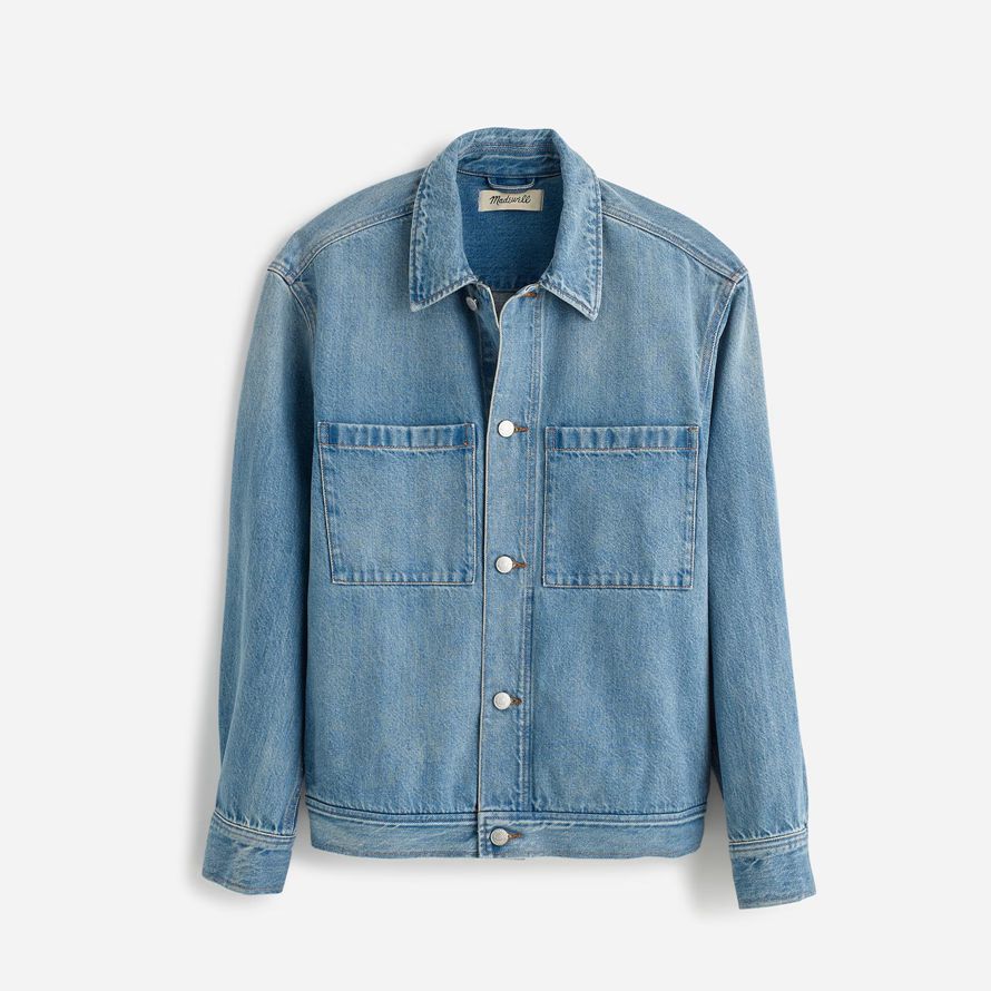 madewell shirt mens denim jacket bleu