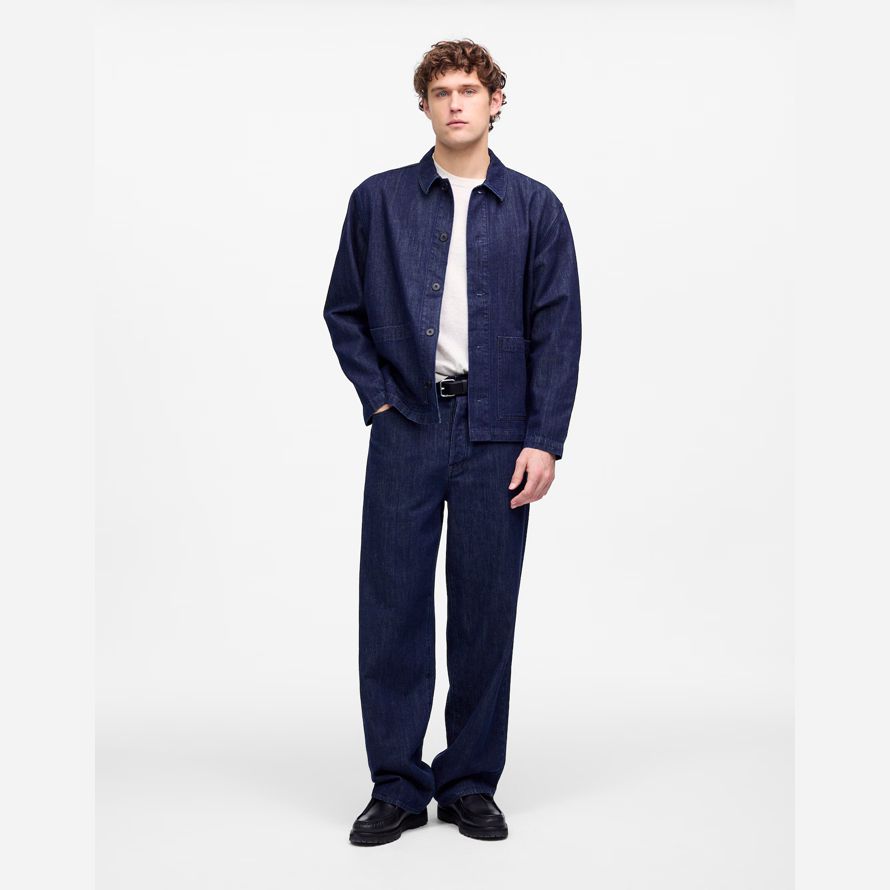 navy mens madewell corvée veste en jean