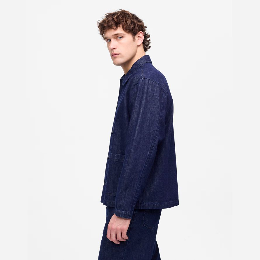 navy mens madewell corvée veste en jean