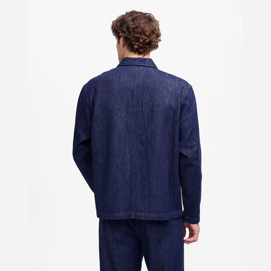 navy mens madewell corvée veste en jean