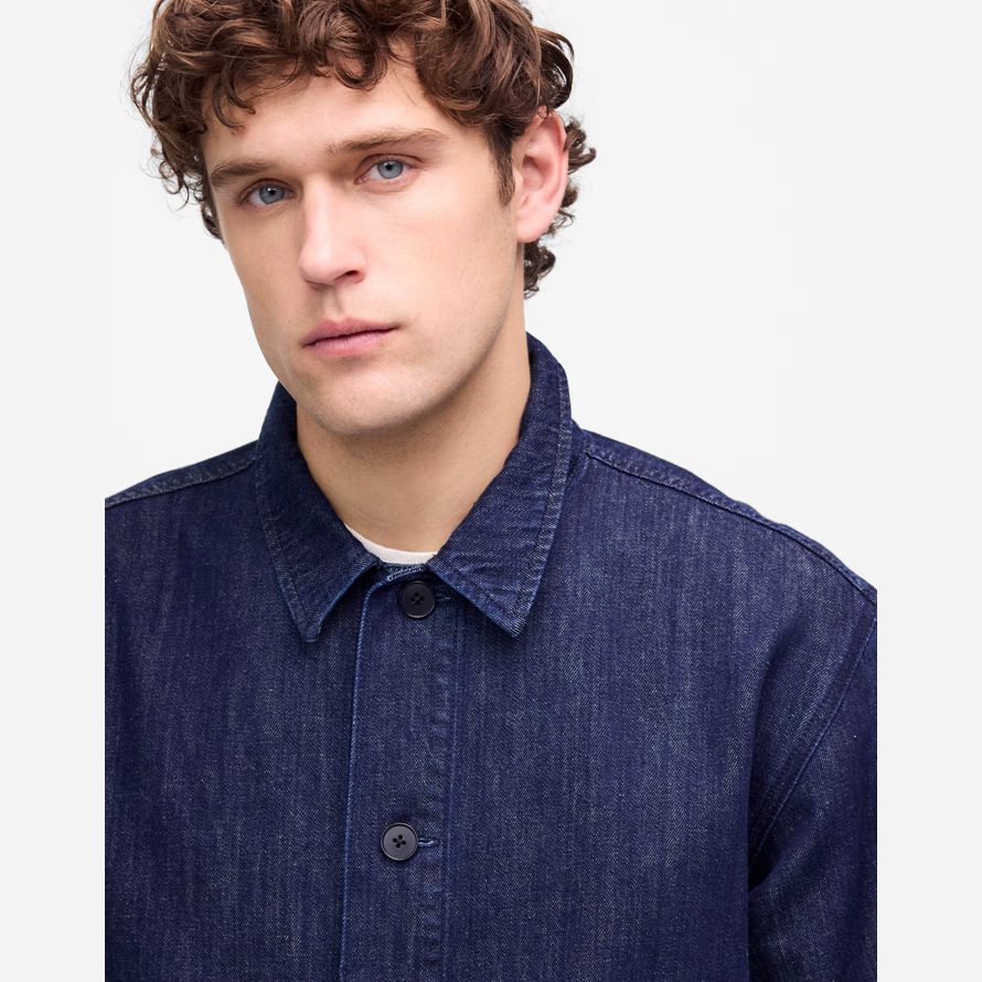 navy mens madewell corvée veste en jean