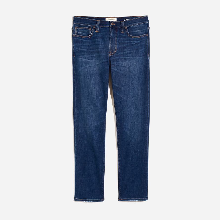 blue mens madewell athlétique slim jeans coolmax