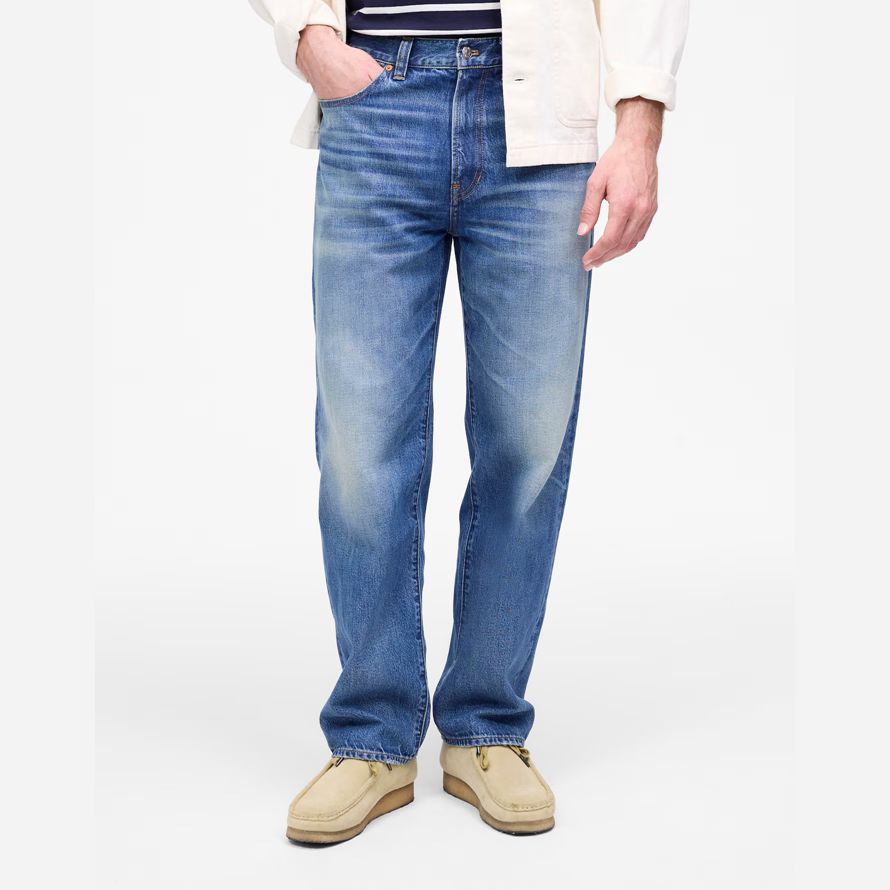 blue mens madewell 1991 lâche straight jeans