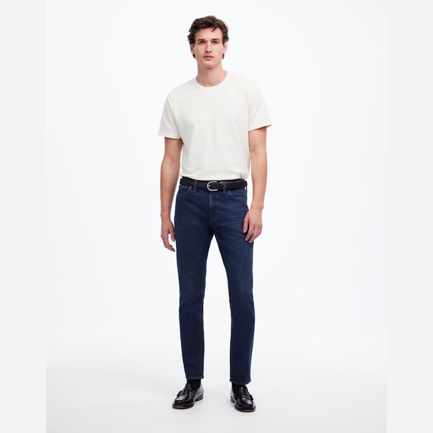 bleu foncé mens madewell slim jeans