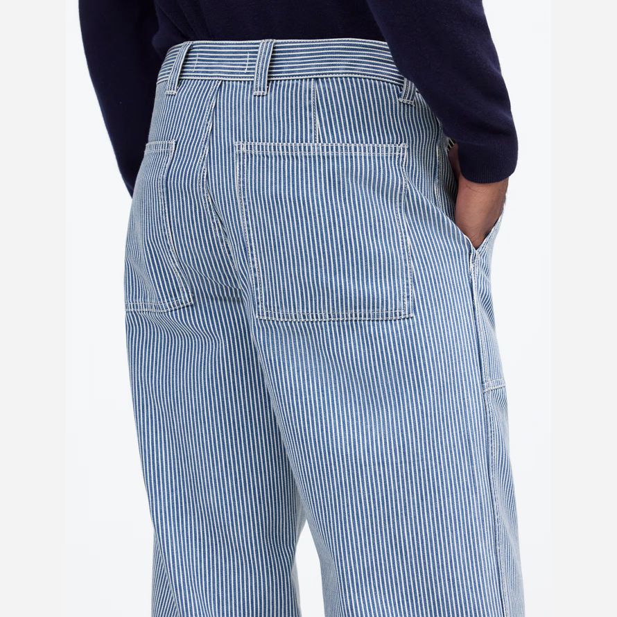 madewell baggy surplus ingénieur bande mens jeans bleu