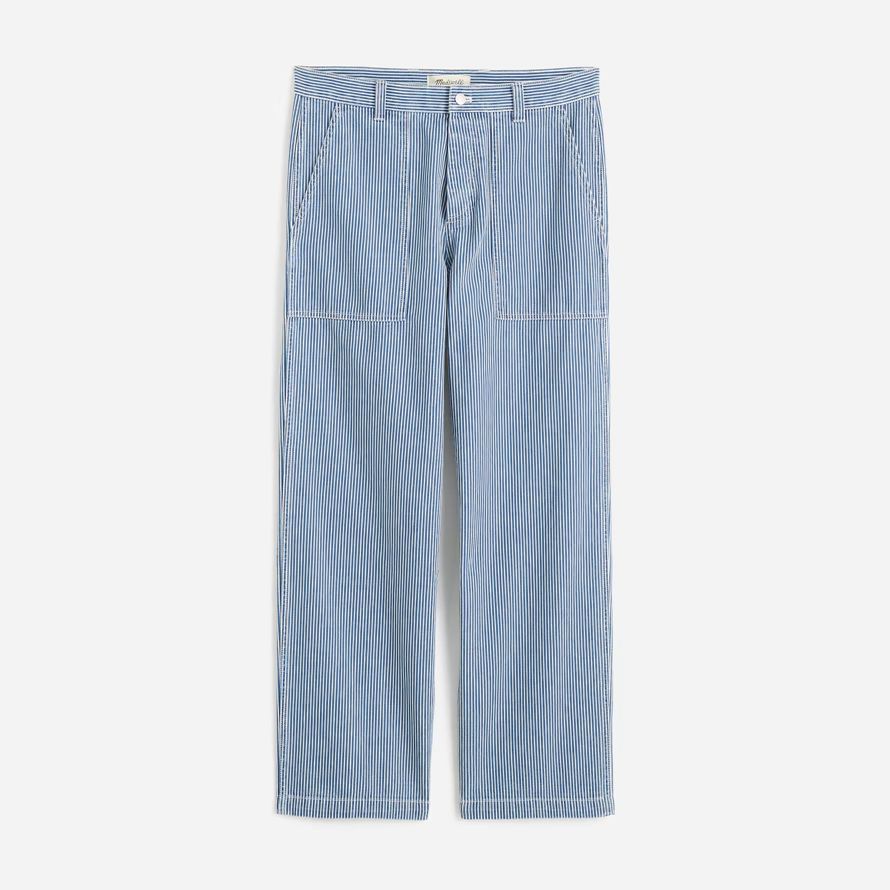 madewell baggy surplus ingénieur bande mens jeans bleu