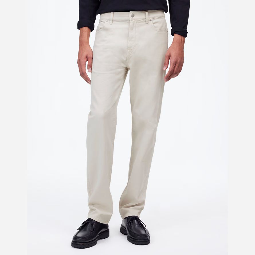 madewell la allday 1991 straight-leg mens pantalon de crème légère