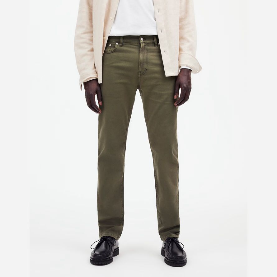 madewell lathletic allday slim mens pantalon olive