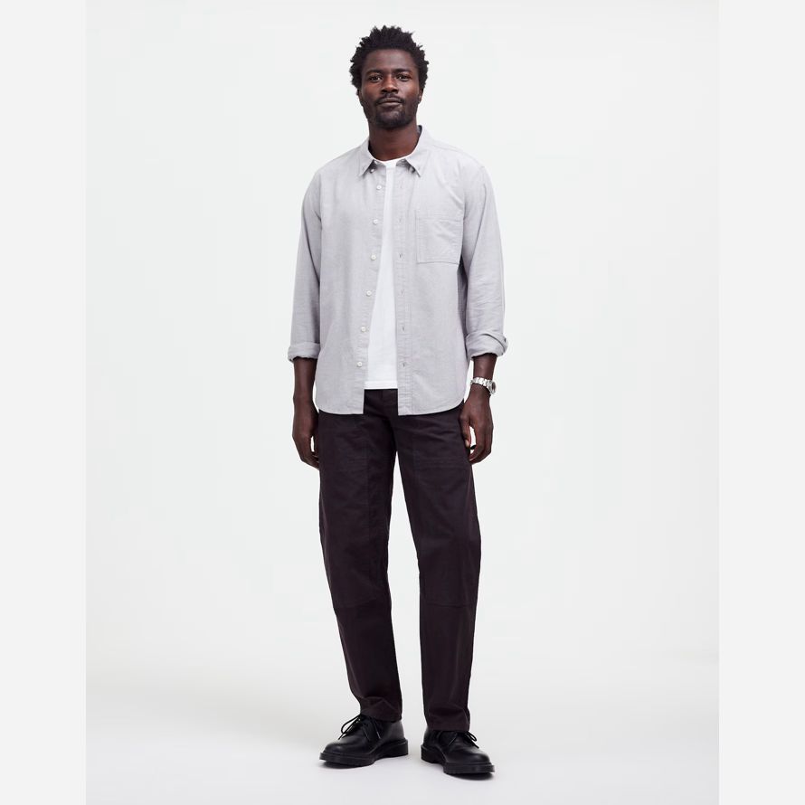 gris foncé madewell détendu droite des vêtements de travail pantalon de mens