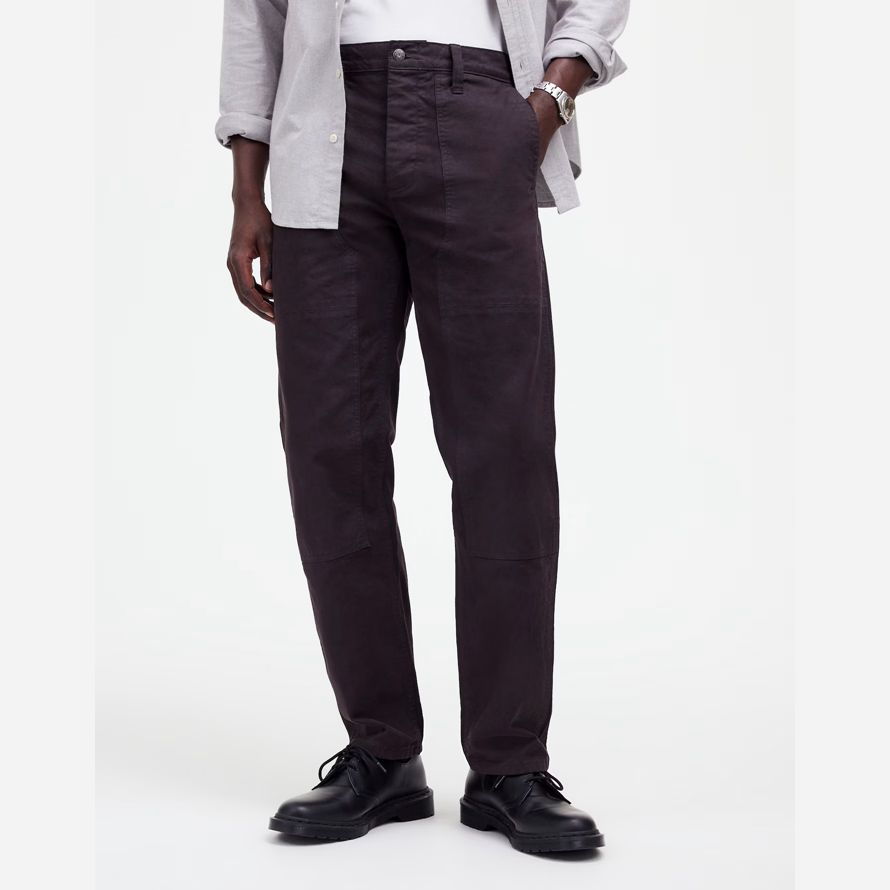 gris foncé madewell détendu droite des vêtements de travail pantalon de mens