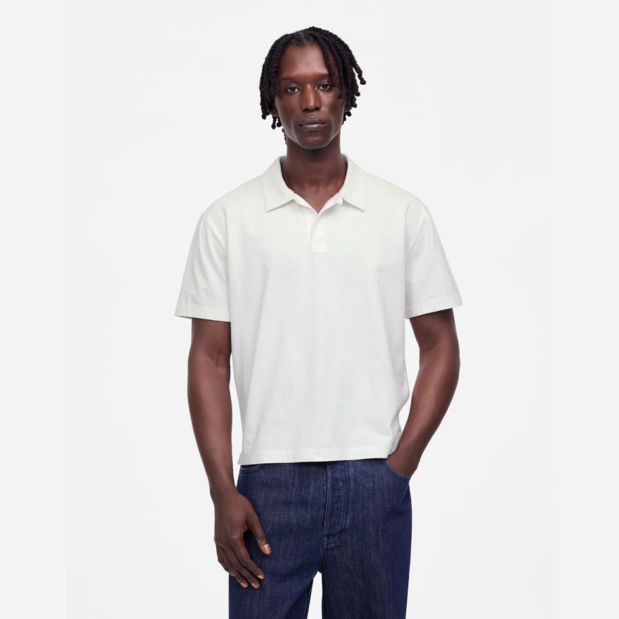 mens madewell le vintage polo blanc