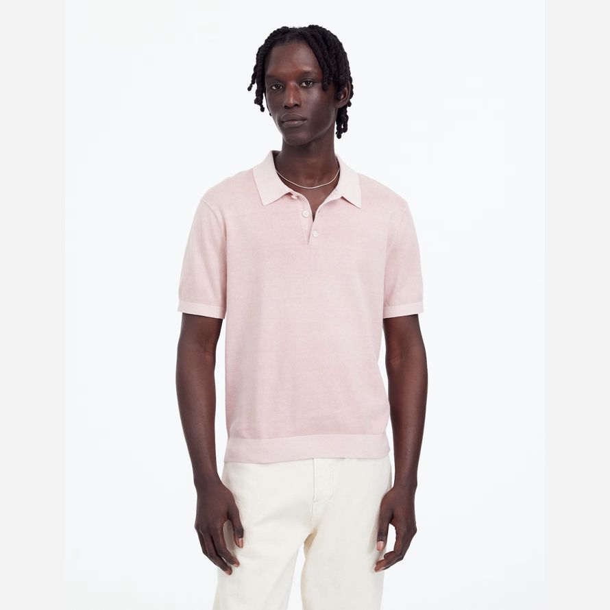 rose mens madewell À trois boutons pull polo
