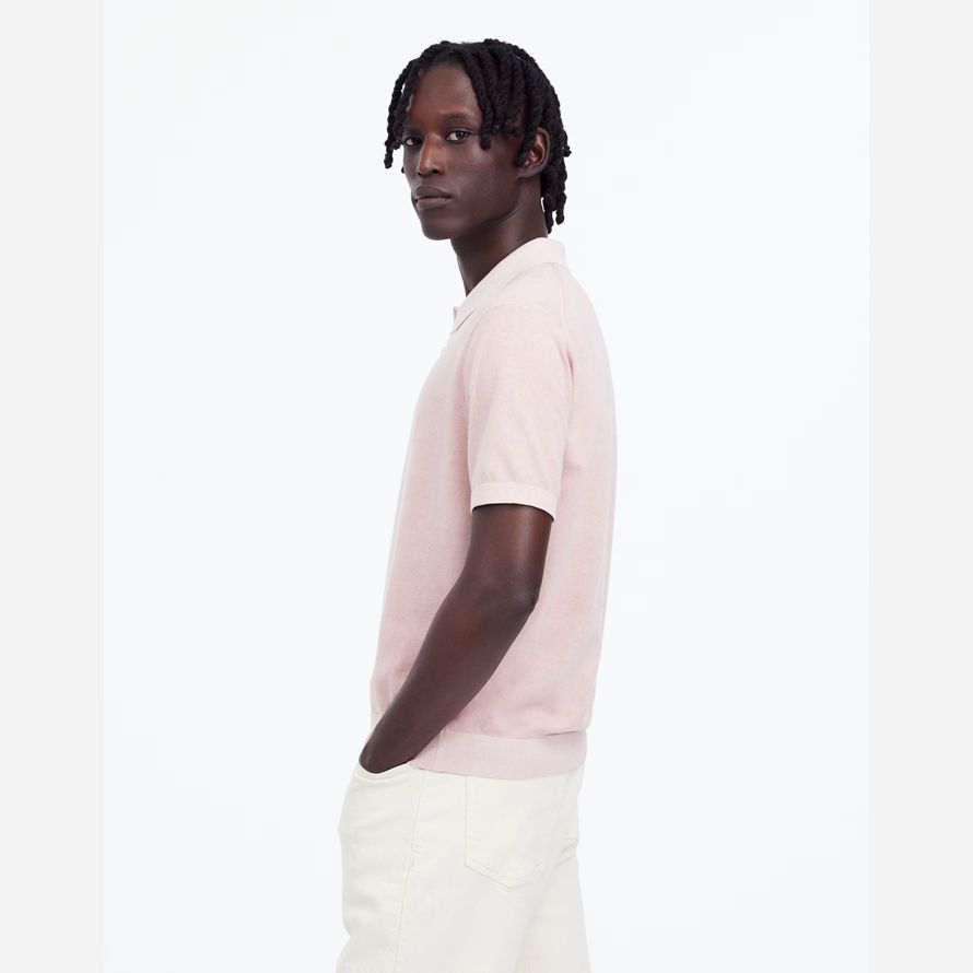 rose mens madewell À trois boutons pull polo