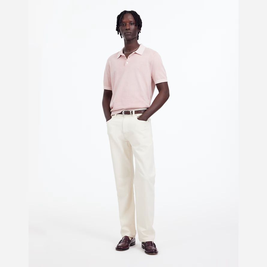 rose mens madewell À trois boutons pull polo