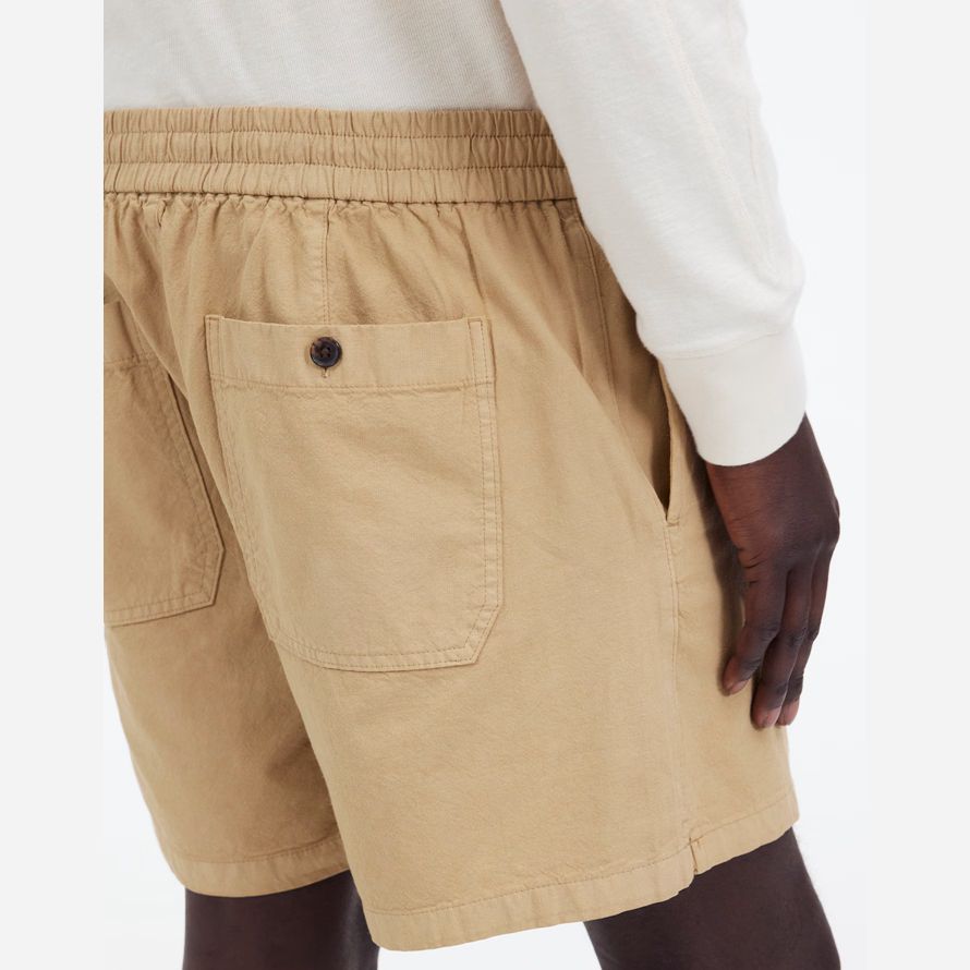 brown mens madewell everywear mélange de coton short