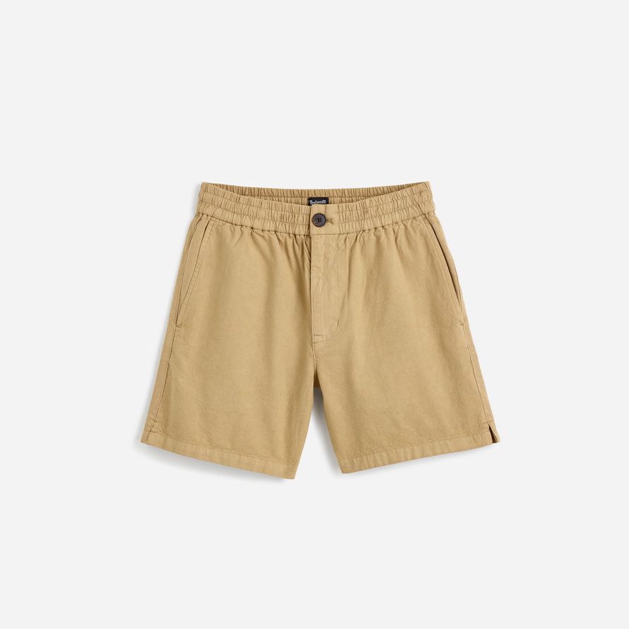 brown mens madewell everywear mélange de coton short