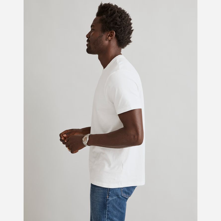 madewell vêtement teint allday crewneck mens t-shirts blancs