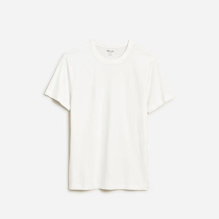 madewell vêtement teint allday crewneck mens t-shirts blancs
