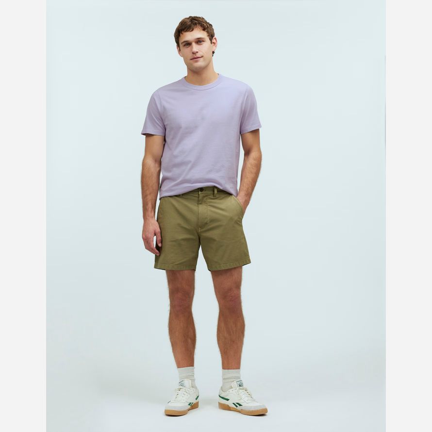 la lumière pourpre mens madewell vêtement teint allday encolure ras du cou t-shirts