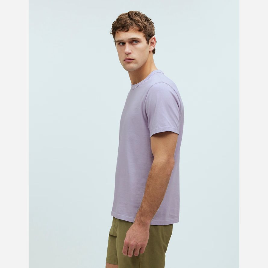 la lumière pourpre mens madewell vêtement teint allday encolure ras du cou t-shirts