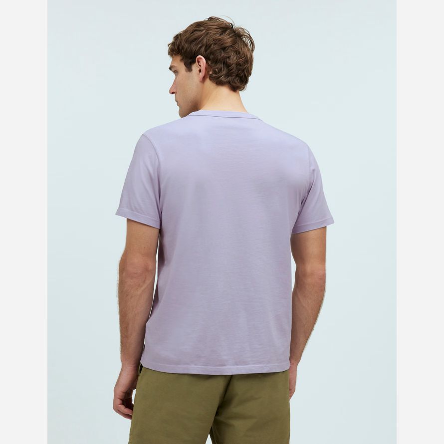 la lumière pourpre mens madewell vêtement teint allday encolure ras du cou t-shirts