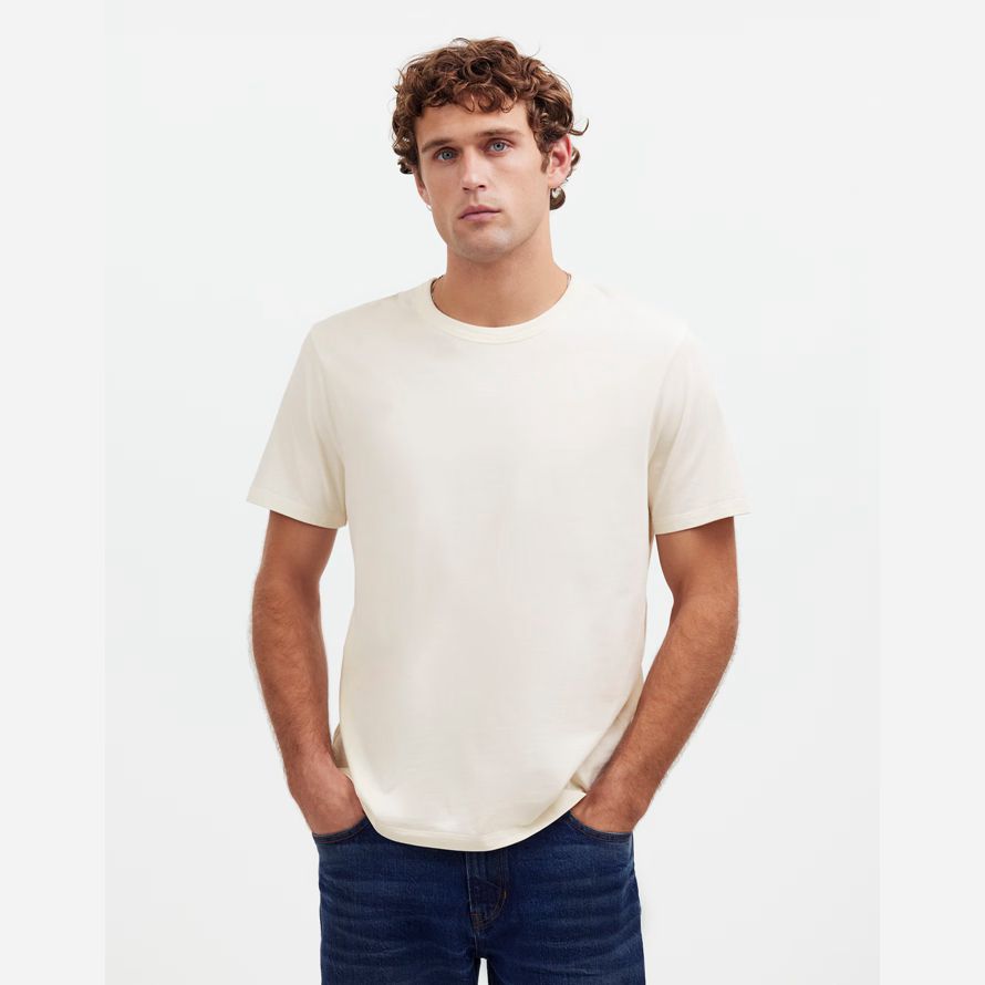 mens madewell vêtement teint allday encolure ras du cou t-shirts À la crème