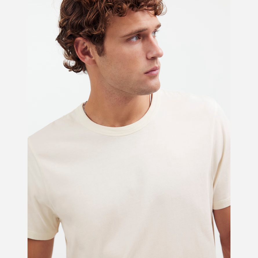 mens madewell vêtement teint allday encolure ras du cou t-shirts À la crème