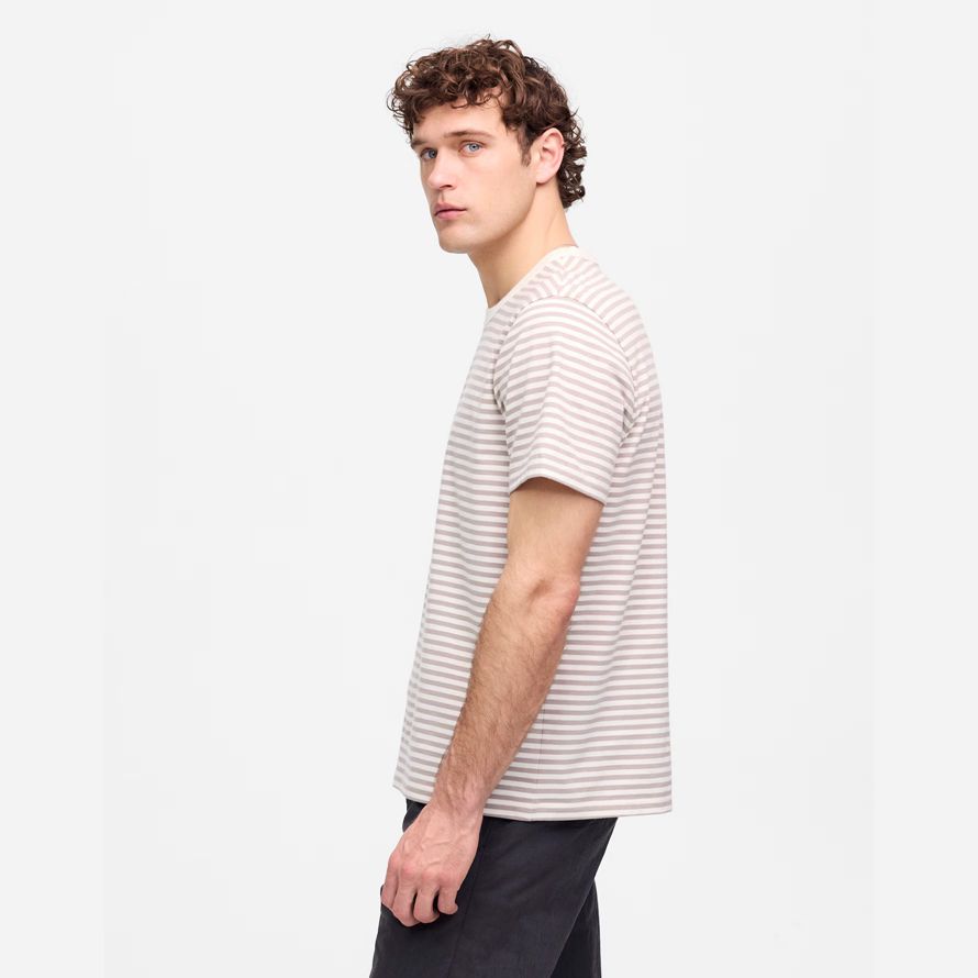 mens madewell vêtement teint allday encolure ras du cou t-shirts beige blanc