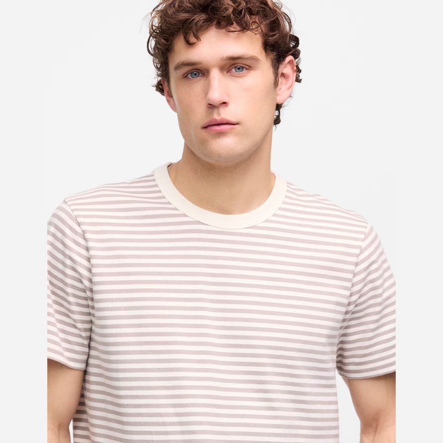 mens madewell vêtement teint allday encolure ras du cou t-shirts beige blanc