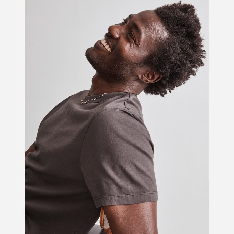 gris foncé mens madewell vêtement teint allday encolure ras du cou t-shirts