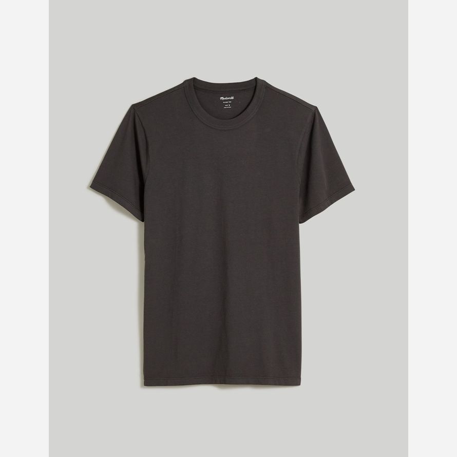 gris foncé mens madewell vêtement teint allday encolure ras du cou t-shirts