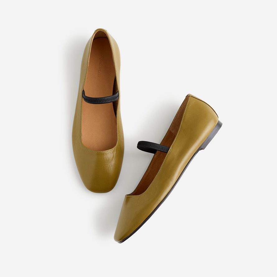 kaki vert womens madewell le greta ballet flat