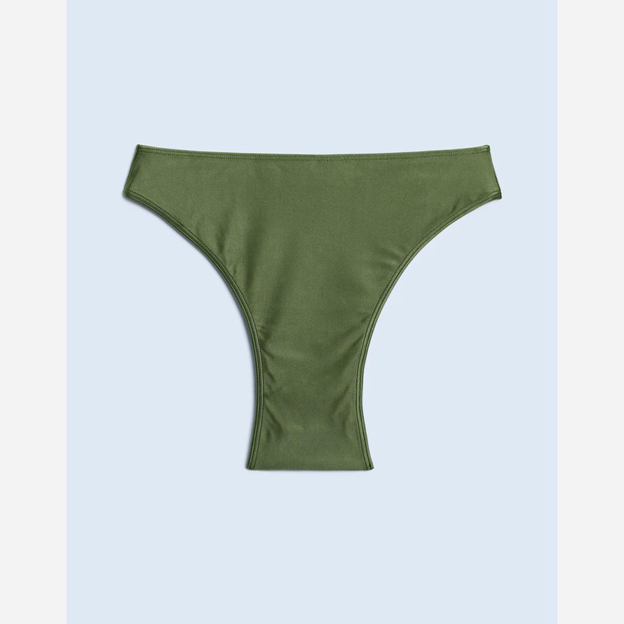 madewell frankies bikini laura satin womens bas de bikini vert