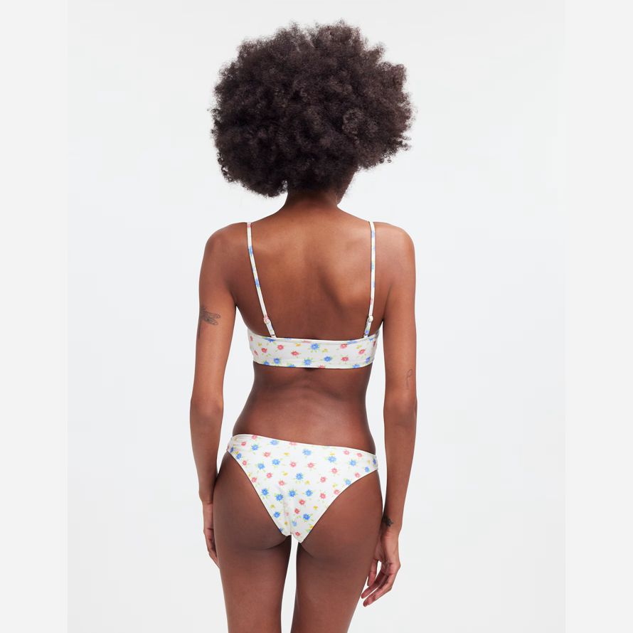 madewell frankies colombe classic womens bas de bikini blanc multicolore