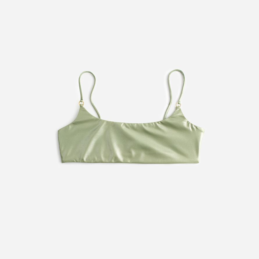 vert madewell jade nager charnière womens haut de bikini