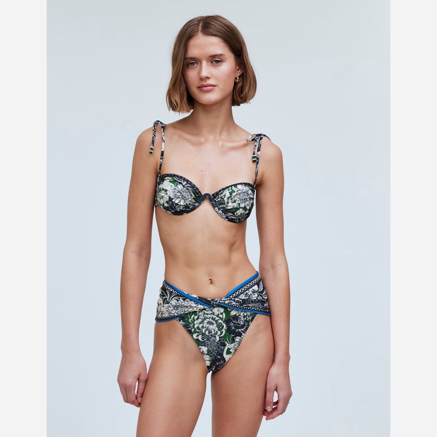 womens madewell agua bendita haut de bikini multicolore