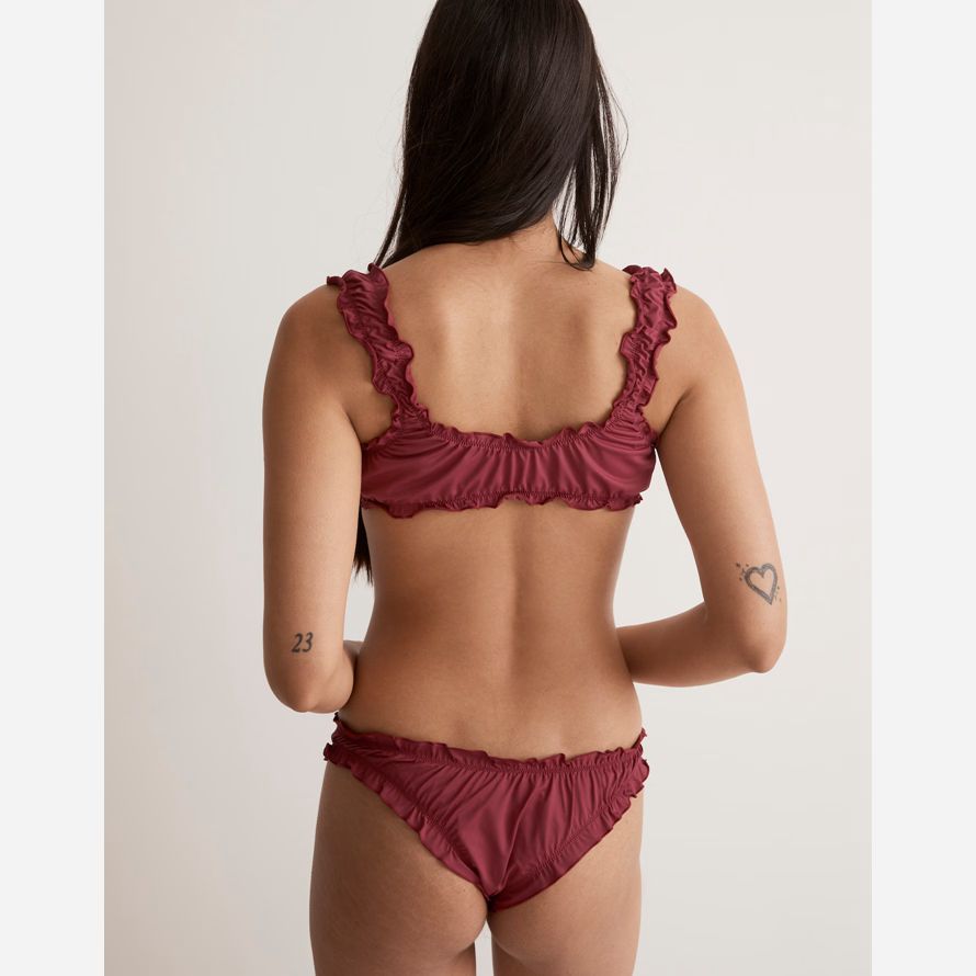 madewell frankies colby womens haut de bikini rouge