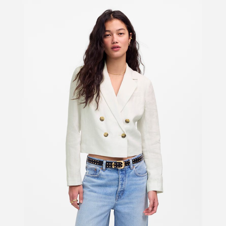 blanc madewell double-breasted culture womens blazer