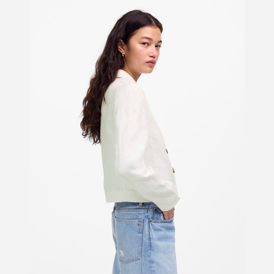 blanc madewell double-breasted culture womens blazer