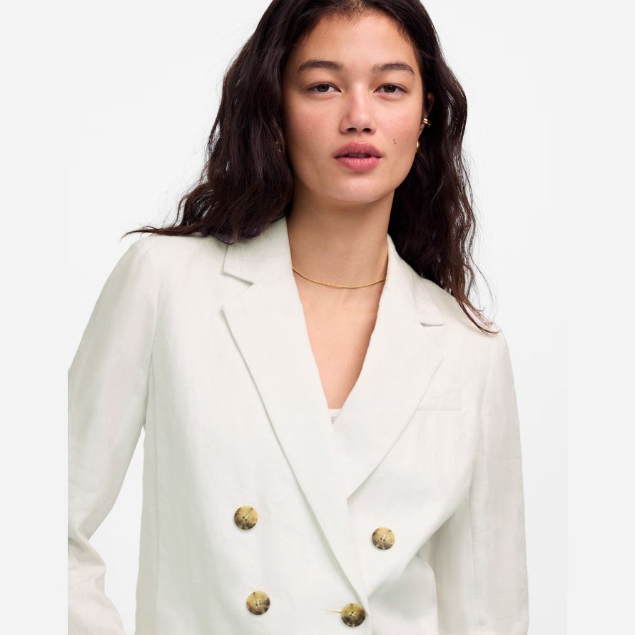 blanc madewell double-breasted culture womens blazer