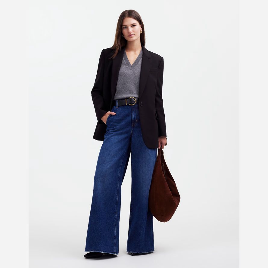 madewell la kline womens blazer noir