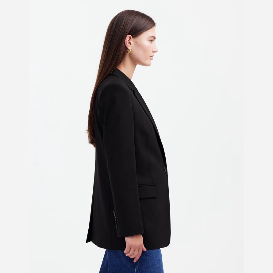 madewell la kline womens blazer noir