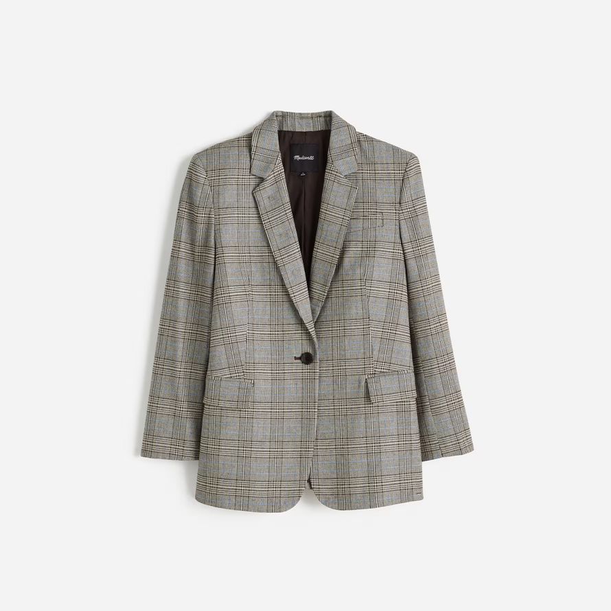 grey womens madewell la kline blazer