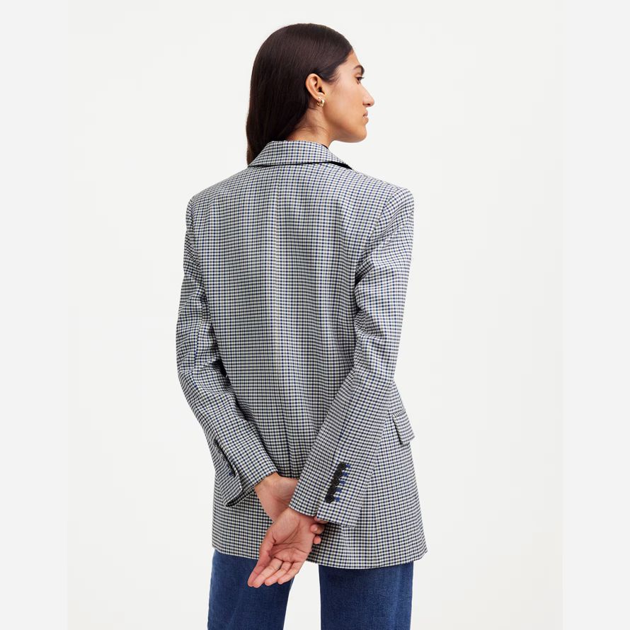 grey blue womens madewell la kline blazer