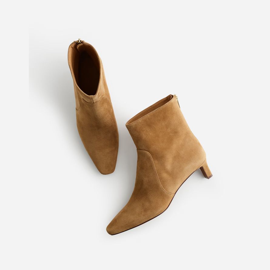 womens madewell les dimes kitten-heel bottes brown