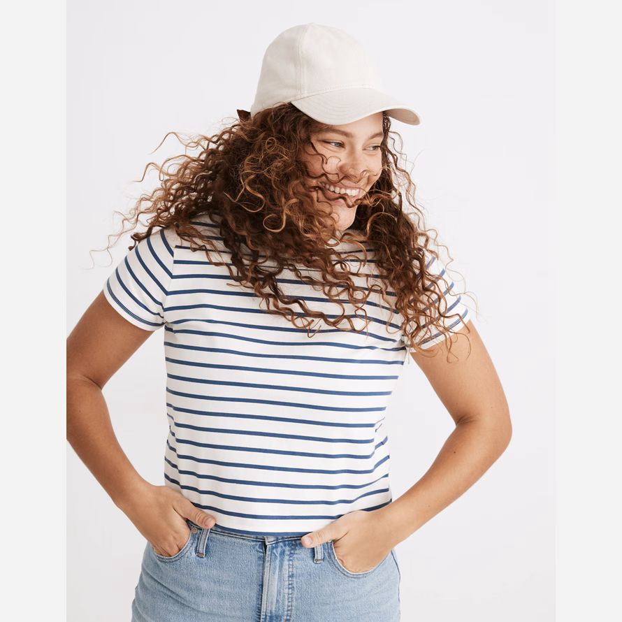 beige madewell coton bio cassé baseball pac womens