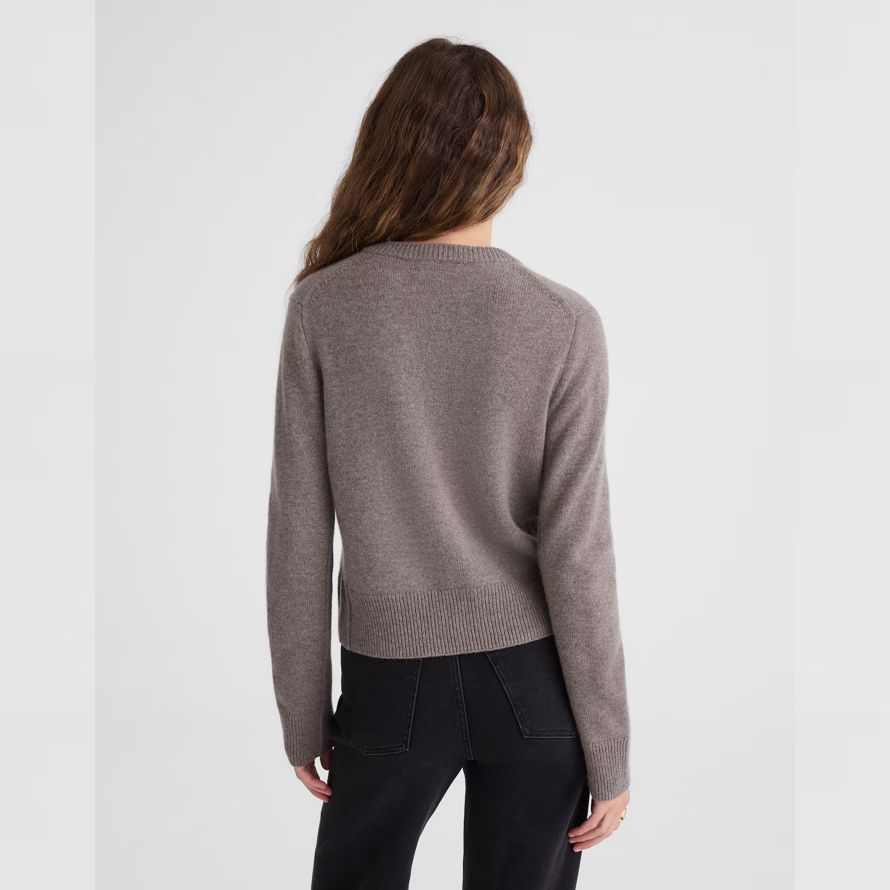 gris madewell cachemire bouton-face womens cardigan