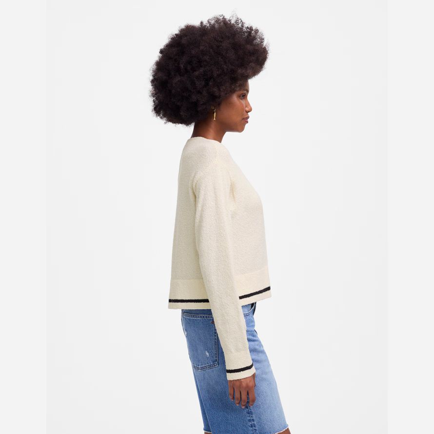 madewell boucl�-knit womens cardigan crème